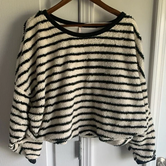 Free people Breton stripped fuzzy pullover - Picture 2 of 10